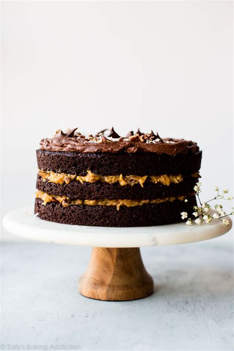 German chocolate cake has a lighter chocolate taste, a delicate, tender crumb, and of course lots of that amazing coconut pecan frosting. Upgraded German Chocolate Cake | Sally's Baking Addiction