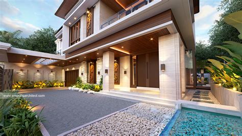 Mr Wempy Villa Bali House 2 Floors Design Jakarta 22765 Front View