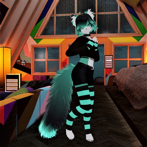 April The Cat Furry Vrchat Avatar By Alex The Cat Vrcarena