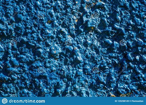 Close Up Of Blue Plastered Stone Wallgrunge Wall Texture Backg Stock