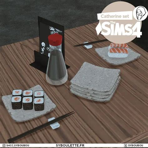Catherine Sushis Restaurant Cc Sims 4 Syboulette Custom Content For
