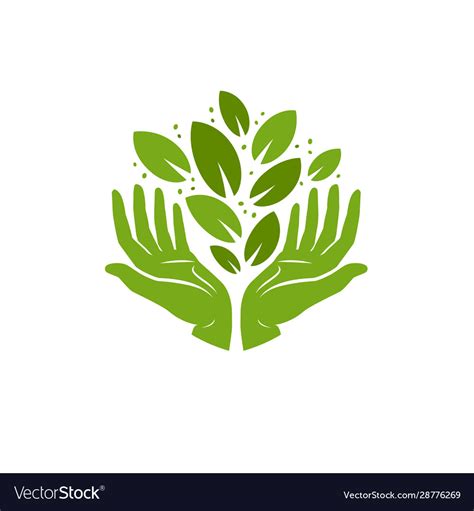 Ecology Logo Environment Nature Natural Symbol Vector Image