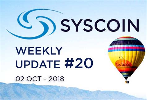 Syscoin Community Weekly Update 20 By Syscoin Community Medium
