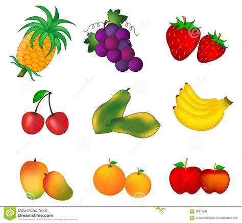 5 Fruits Clipart Preview Fruit Clipart Hdclipartall