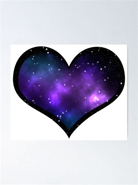 Galaxy Heart Poster By Graphitegoose Redbubble