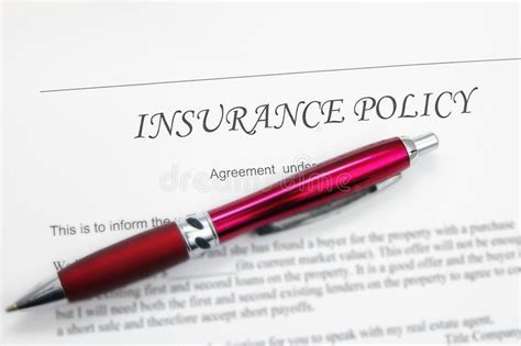 Insurance Policy Generic Insurance Policy With Pen Could Be Life