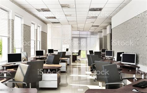 Modern Office Open Space Interior Design Stock Photo Download Image