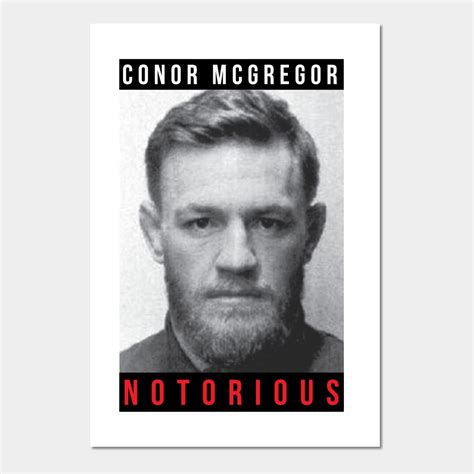 Conor Mcgregor Notorious Mugshot Wall And Art Print Conor Mcgregor In