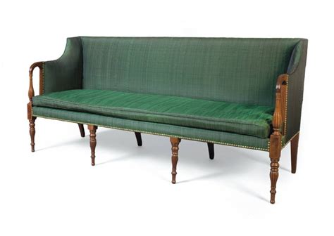 Superb Early 19th C American Sheraton Massachusetts Mahogany Sofa