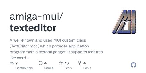 Github Amiga Muitexteditor A Well Known And Used Mui Custom Class