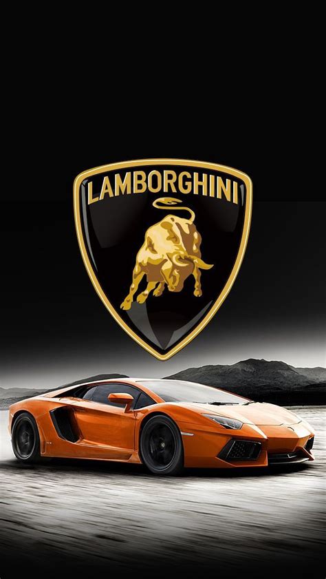 Lamborghini Logo Black Background Android Wallpaper Free Download 1600×