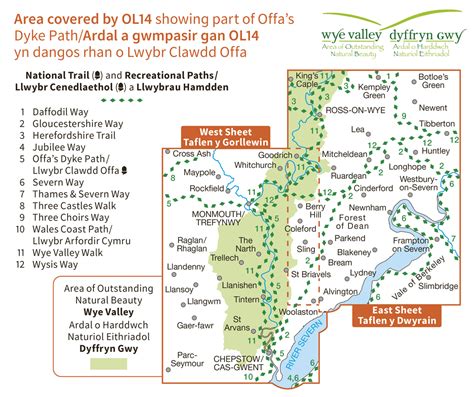 Ordnance Survey Explorer Ol 14 Wye Valley And Forest Of Dean