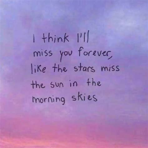 i think miss you forever