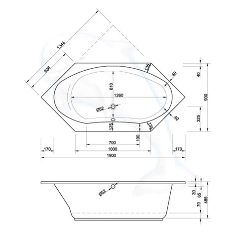 170 x 80 cm 3. Sechseck-Badewanne Austin 190 x 90 cm | badewannen.de