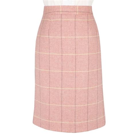 Pink Richmond Tweed Pencil Skirt Ladies Country Clothing Cordings