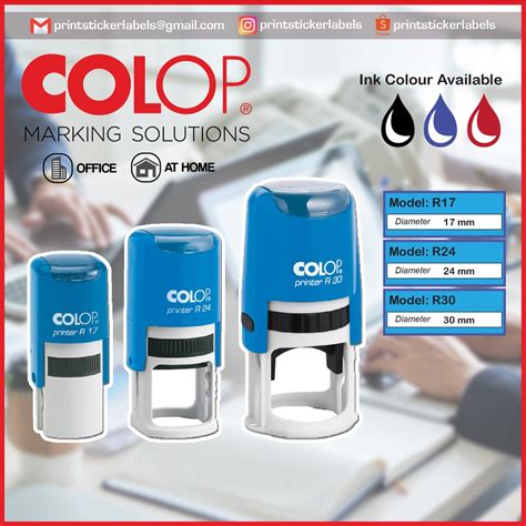 colop round stamp cop bulat cop ssm cop company rubber stamp self inking r17 r24 r30