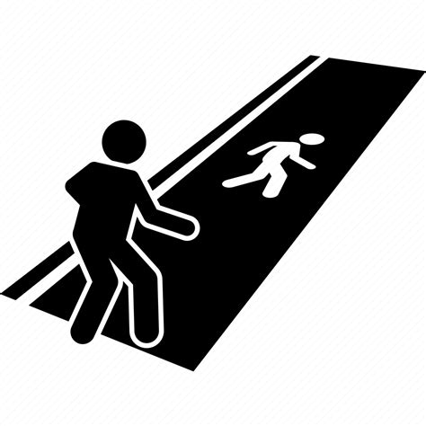 Safety Warning Walkway Path Pathway Walking Lane Icon Download