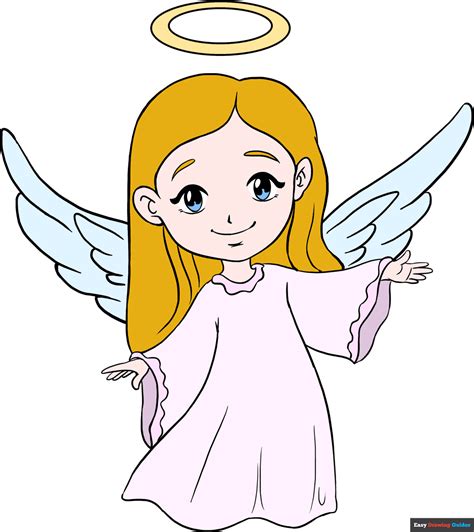 How To Draw An Angel In A Few Easy Steps Easy Drawing Guides