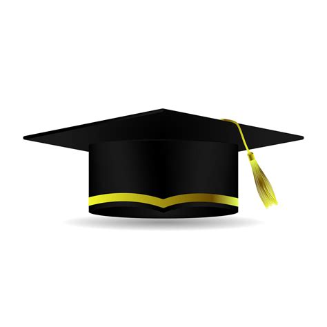 Vector De Diseño De Sombrero De Graduación Realista Aislado Sobre Fondo
