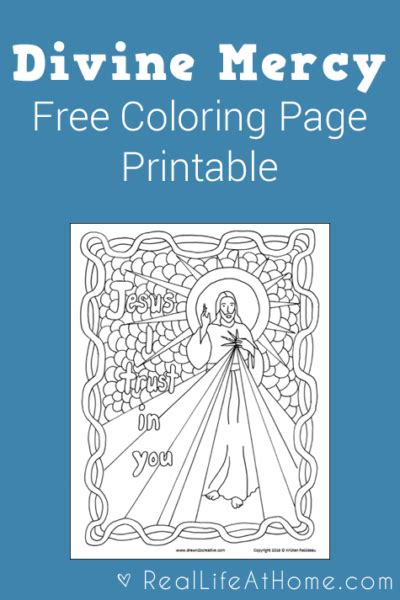 Download the divine mercy image coloring page here. Pin on Catholic Printables