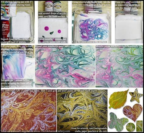 Shaving Cream Marbling Transfer Tutorial Acrylic Paint Swirl Decorative