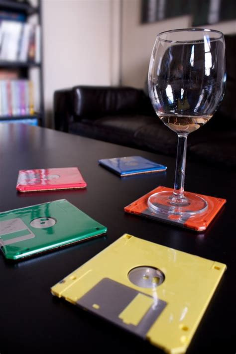 Create Geek Chic Coasters Floppy Disk Upcycle Ideas Popsugar Tech