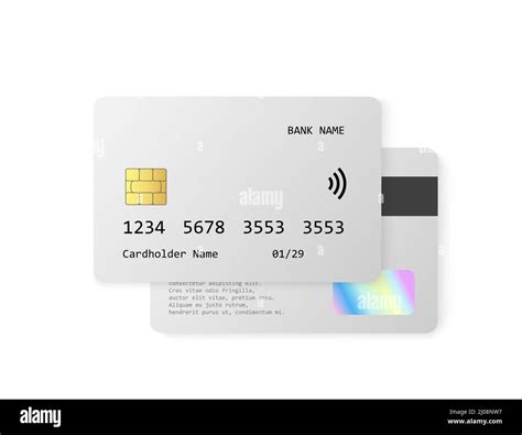 Credit Card Mockup Debit 3d Realistic Vector Bank Blank Card Vector