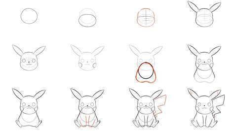 Pikachu Drawing Step By Step For Beginners At Drawing Tutorials