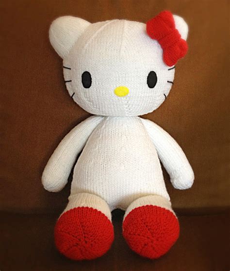 The crocheted toys are usually crocheted in the round and are 3d. knitterbees: Hello Kitty plush toy pattern