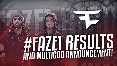 Faze Multi Cod Announcement Faze1 Results Youtube