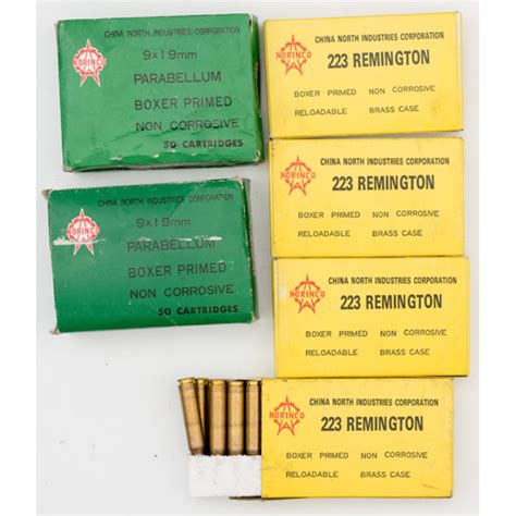 Assorted Norinco Ammo 223 And 9mm 180 Rds Cowans Auction House