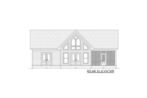 2 Bedroom Single Story Ranch Style Home With Vaulted Interiors Floor Plan