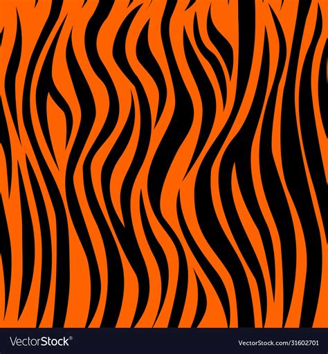 Tiger Skin Seamless Pattern Exotic Tiger Skin Vector Image