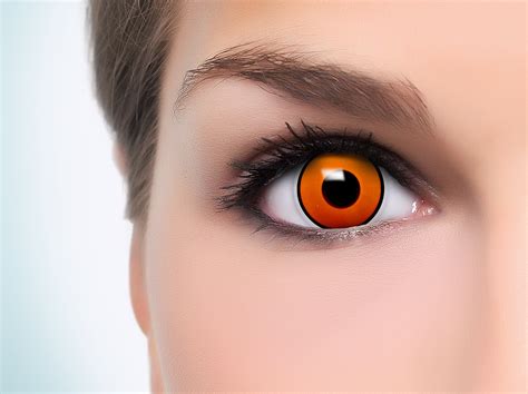 Coloured Contact Lenses Orange Zombie Contacts Color Halloween Free