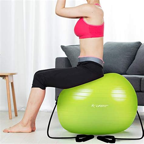 Eugad Exercise Ball Gym Ball 65cm Anti Burst Yoga Ball Gym Equipment Fitness At Home For Yoga