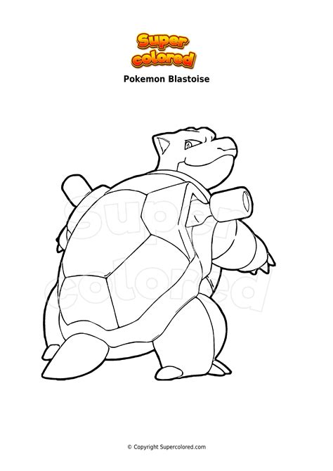 Coloring Page Pokemon Blastoise