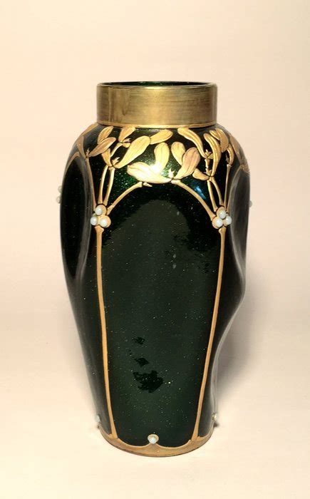Legras Montjoye Aventurine Vase With Gold Enamel Catawiki