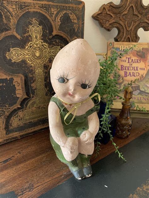 Vintage Chalkware Kewpie Figurine Kewpie Doll Creepy Doll Etsy