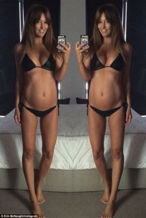 Erin McNaught Shows Off Her Stunning Pregnancy Figure In A Black String