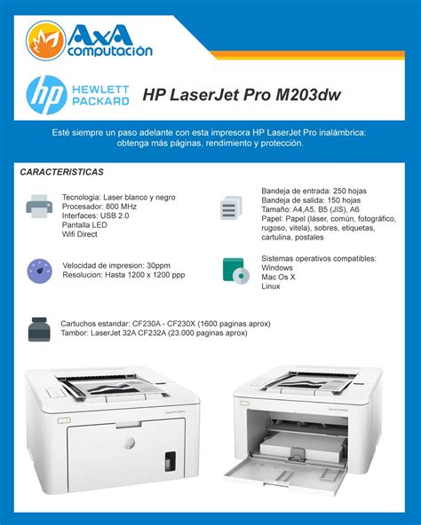 Impresora Hp Laser Jet Pro M203dw