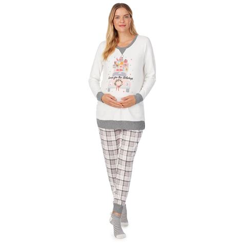 Kohls Maternity Cuddl Duds Sweater Knit Pajama Set With Socks