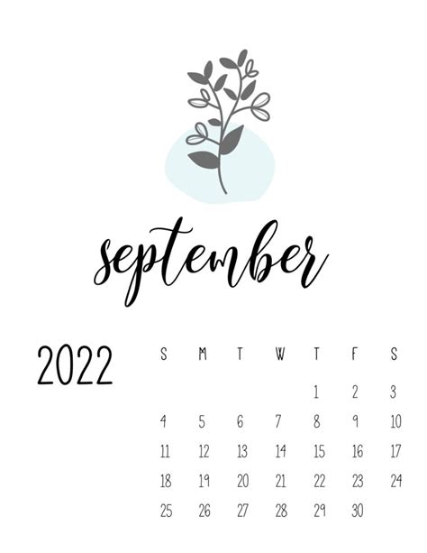 September 2022 Calendar Free Printable With Grid Lines Designed