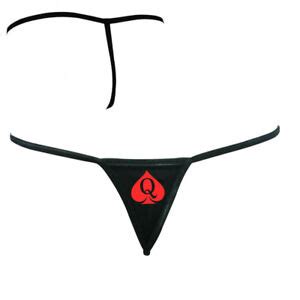 Sexy Bbc Black Queen Of Spades G String Thong Hotwife Swinger Lifestyle
