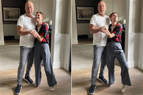 Bruce Willis Poses With Daughter Tallulah In Silly High Drama