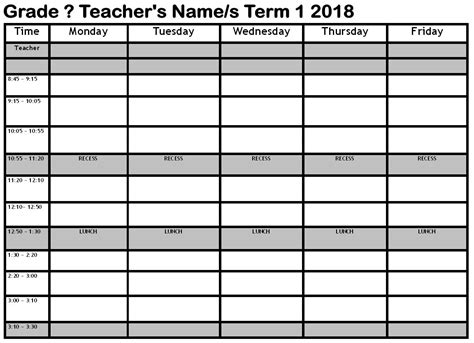 Teacher Timetable2