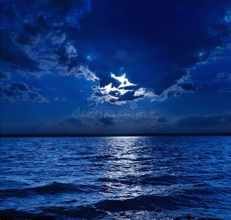 Moonlight Over Water Stock Image Image Of Glow Fantasy 25214983