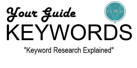 Your Guide Keyword Research Explained Itsvicky