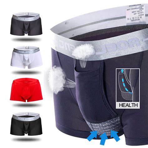 Mens Underwear Scrotum Physiological Health Boxer Modal U Convex