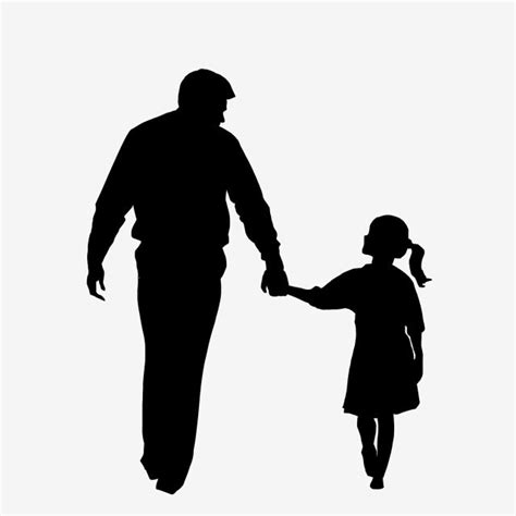 Holding His Father Silhouette Father S Day Childhood Takes The Image