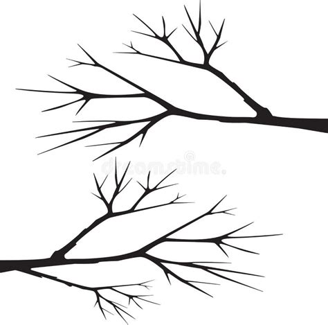Tree Branch Silhouette Vector Stock Vector Illustration Of Plant